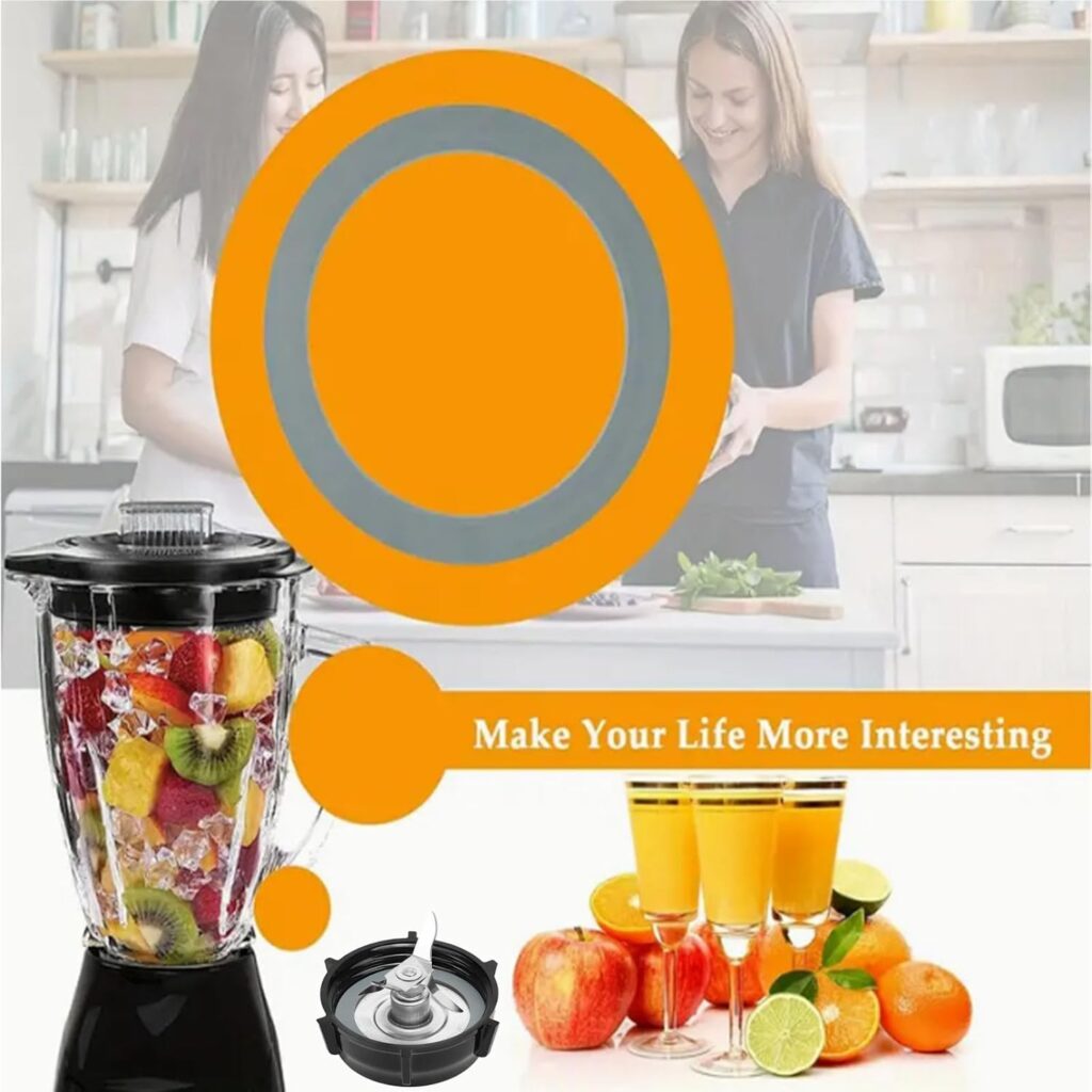 For Oster Blender Replacement Parts Blender Ice Blade with Jar Base Cap and Two Rubber O Ring Seal Gasket Accessory Refresh Kit,Compatible with Oster Blender For Oster Blender Replacement Parts Blender Ice Blade with Jar Base Cap and Two Rubber O Ring Seal Gasket Accessory Refresh Kit,Compatible with Oster Blender