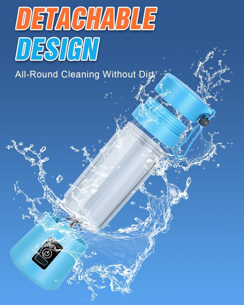 Portable Blender for Shakes and Smoothies,6 Blades Juicer Cup for USB Rechargeable,Personal Blender with One Touche Operation,Blender Shake Smoothie for Kitchen,Travel and Sport Portable Blender for Shakes and Smoothies,6 Blades Juicer Cup for USB Rechargeable,Personal Blender with One Touche Operation,Blender Shake Smoothie for Kitchen,Travel and Sport