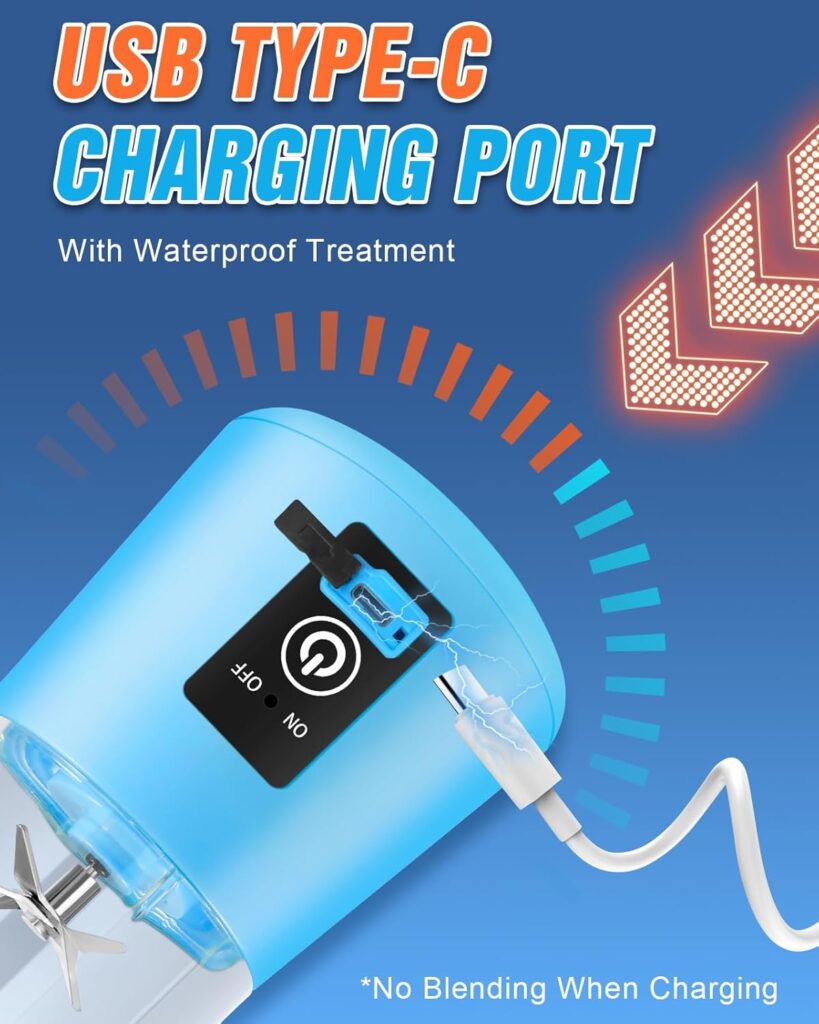 Portable Blender for Shakes and Smoothies,6 Blades Juicer Cup for USB Rechargeable,Personal Blender with One Touche Operation,Blender Shake Smoothie for Kitchen,Travel and Sport Portable Blender for Shakes and Smoothies,6 Blades Juicer Cup for USB Rechargeable,Personal Blender with One Touche Operation,Blender Shake Smoothie for Kitchen,Travel and Sport