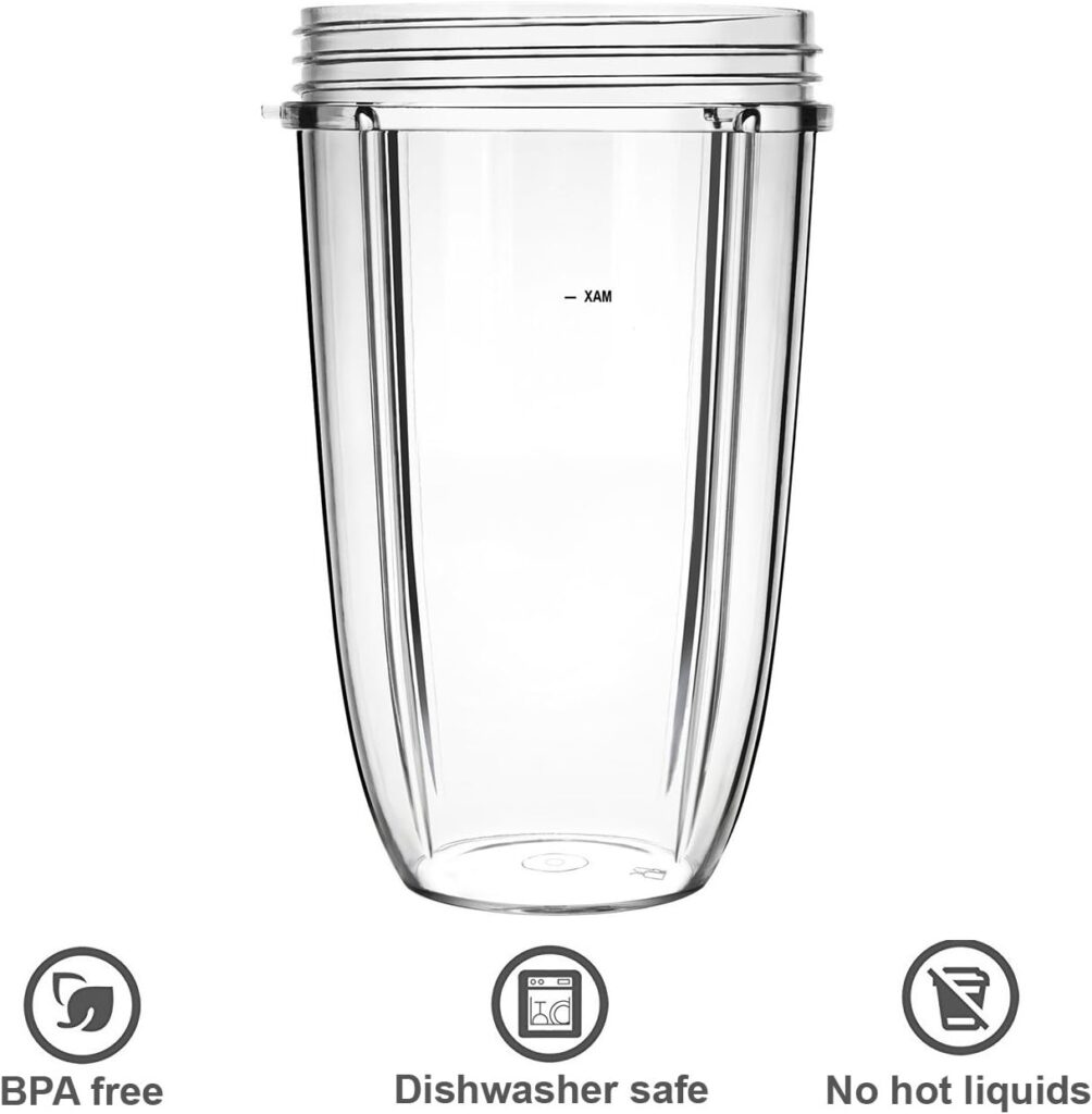 Replacement Cups for Nutribullet Replacement Parts 24oz Blender Cups Compatible with NutriBullet 600w and 900w Blender