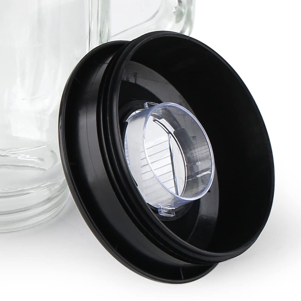 Replacement Parts 5-Cups Glass jar with lid,Compatible with BLACKDECKER 10-Speed Blender BL2010BPA/BL2010BP/ BL2020S/ BL-2020/ BL2010BG