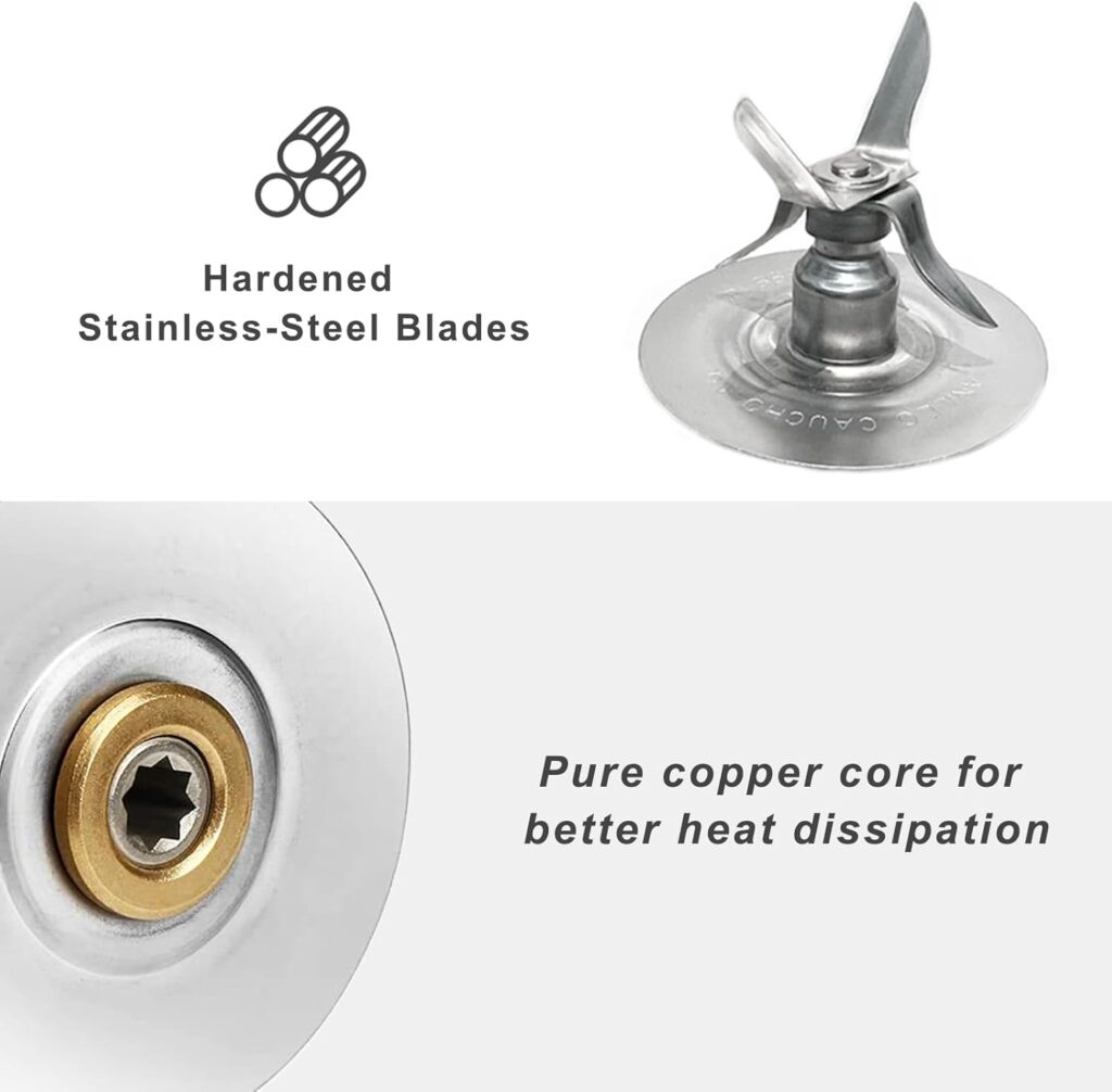 6 Cup Blender Glass Jar with Blade, Blender Replacement Parts for Aspas Para Licuadora Oster Osterizer (NOT fit Pro, Master or Versa models)