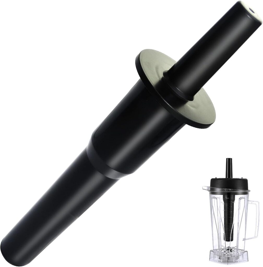 Blender Replacement Part Tamper Tool, Plunger Replacement, Tamper Accessories for Vitamix Classic Standard 64oz Containers, Replacement Parts 5000 5200 6300 760 Blender, Ultra Durable, Black