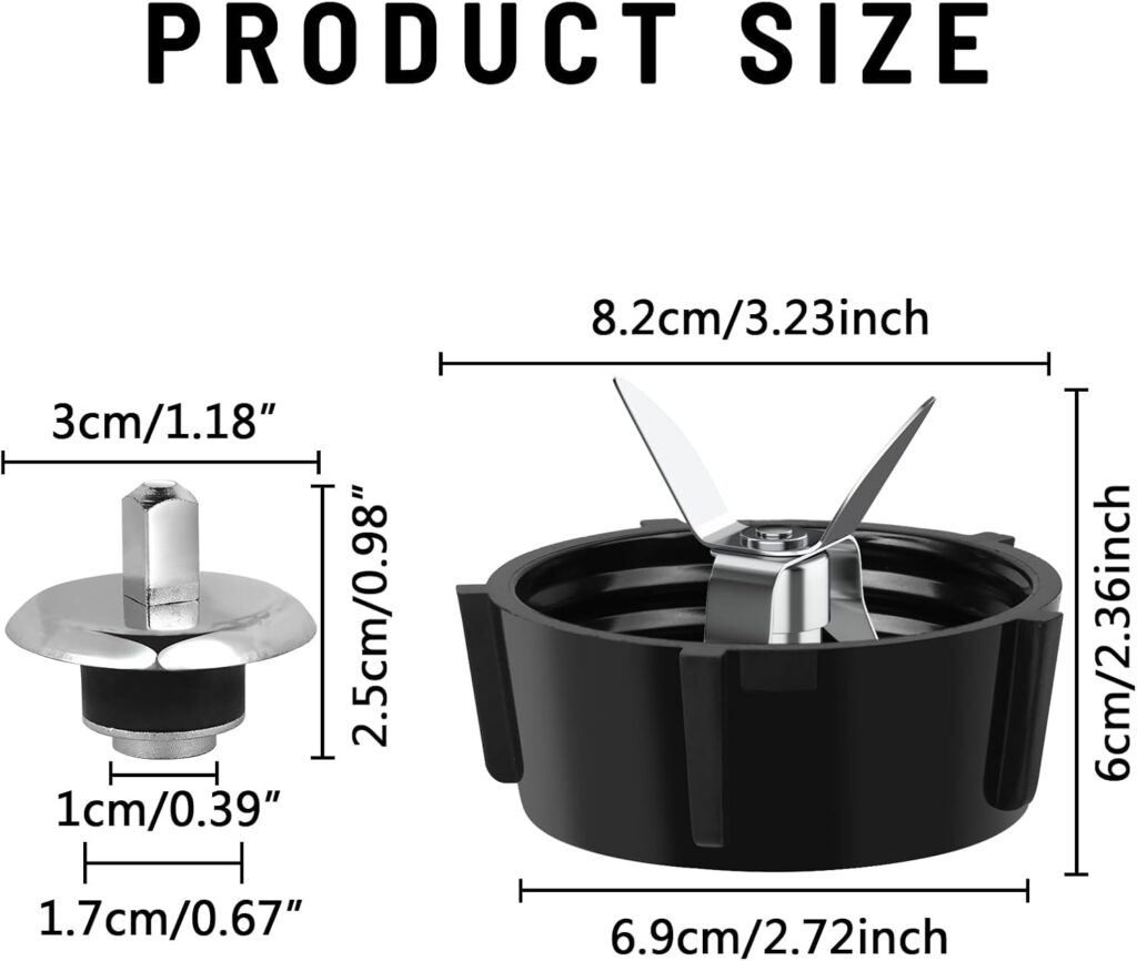 For Oster Blender Replacement Parts Blender Blade, Coupling Stud Slinger Pinwith Jar Base Cap and 2 Rubber O Ring Seal Gasket Accessory Replacement kit