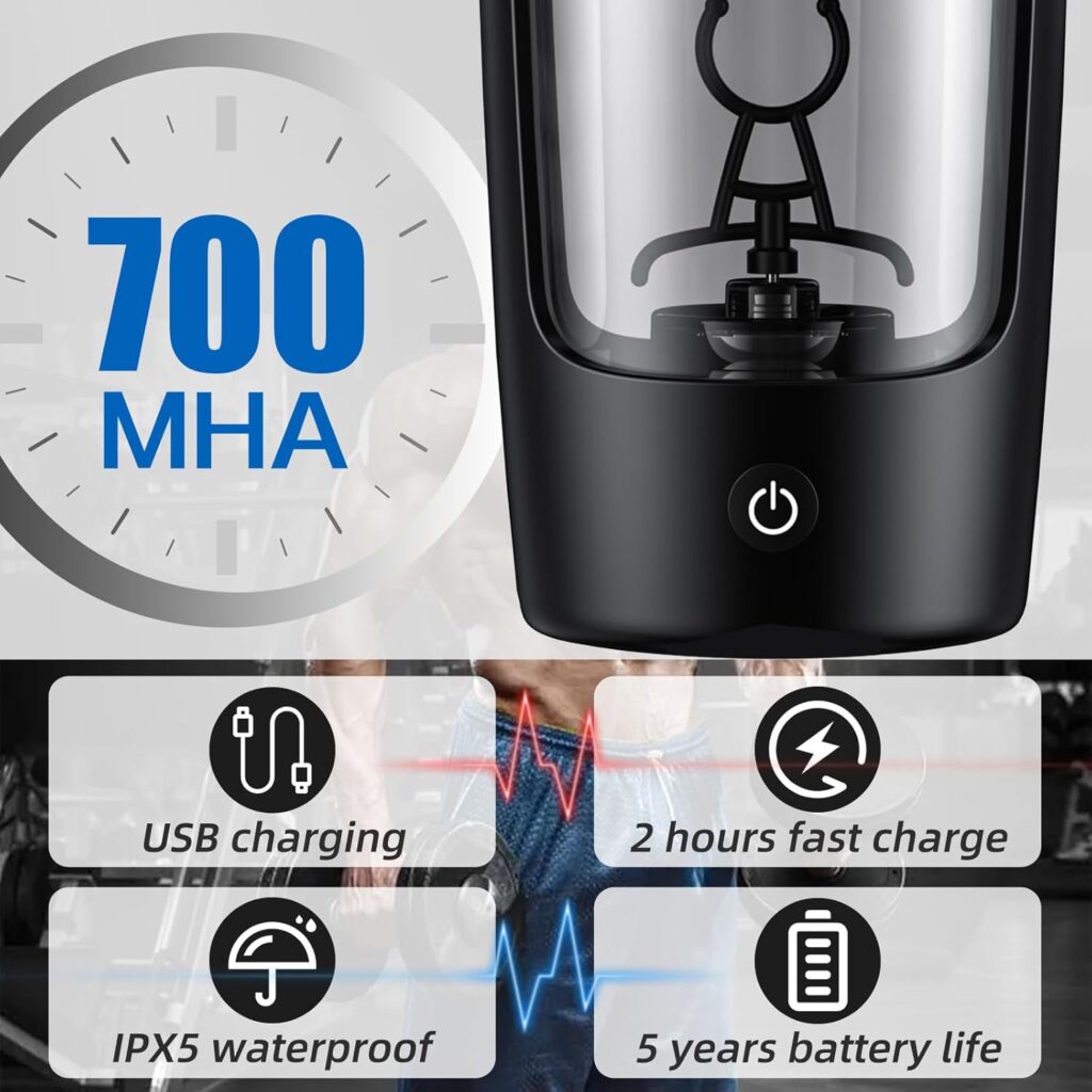 JOTER  LIBEAR Electric Shaker Bottle, Made with Tritan - BPA Free - Portable Mixer Cup/USB Rechargeable Shaker Cups for Protein Shakes and Meal Replacement Shakes, 22 oz