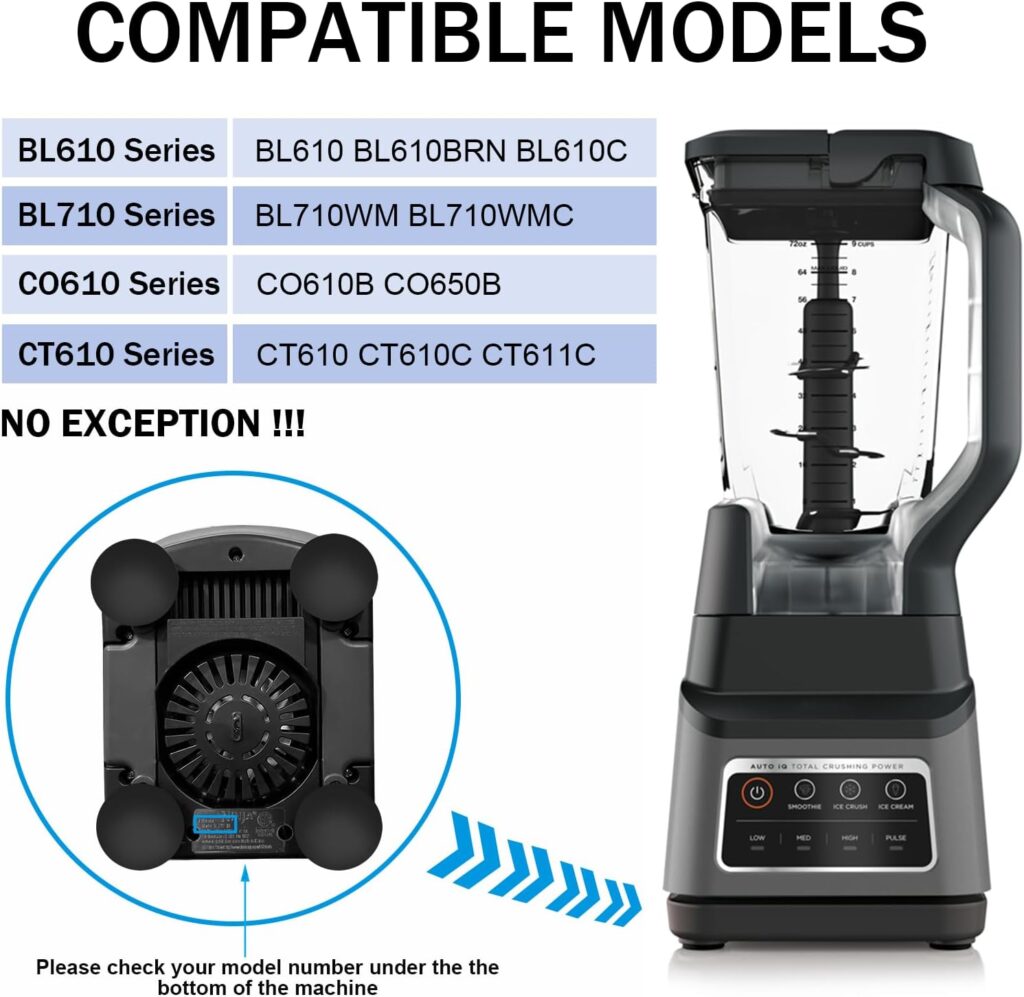 Lid Replacement for Ninja Blender 72 OZ Pitcher, Replacement Parts Top Locking Lid Cover for Ninja Blender BL642 BN701 BN751 BN801 BL610 DB751A CT610, Ninja New Model Food Processor Accessories