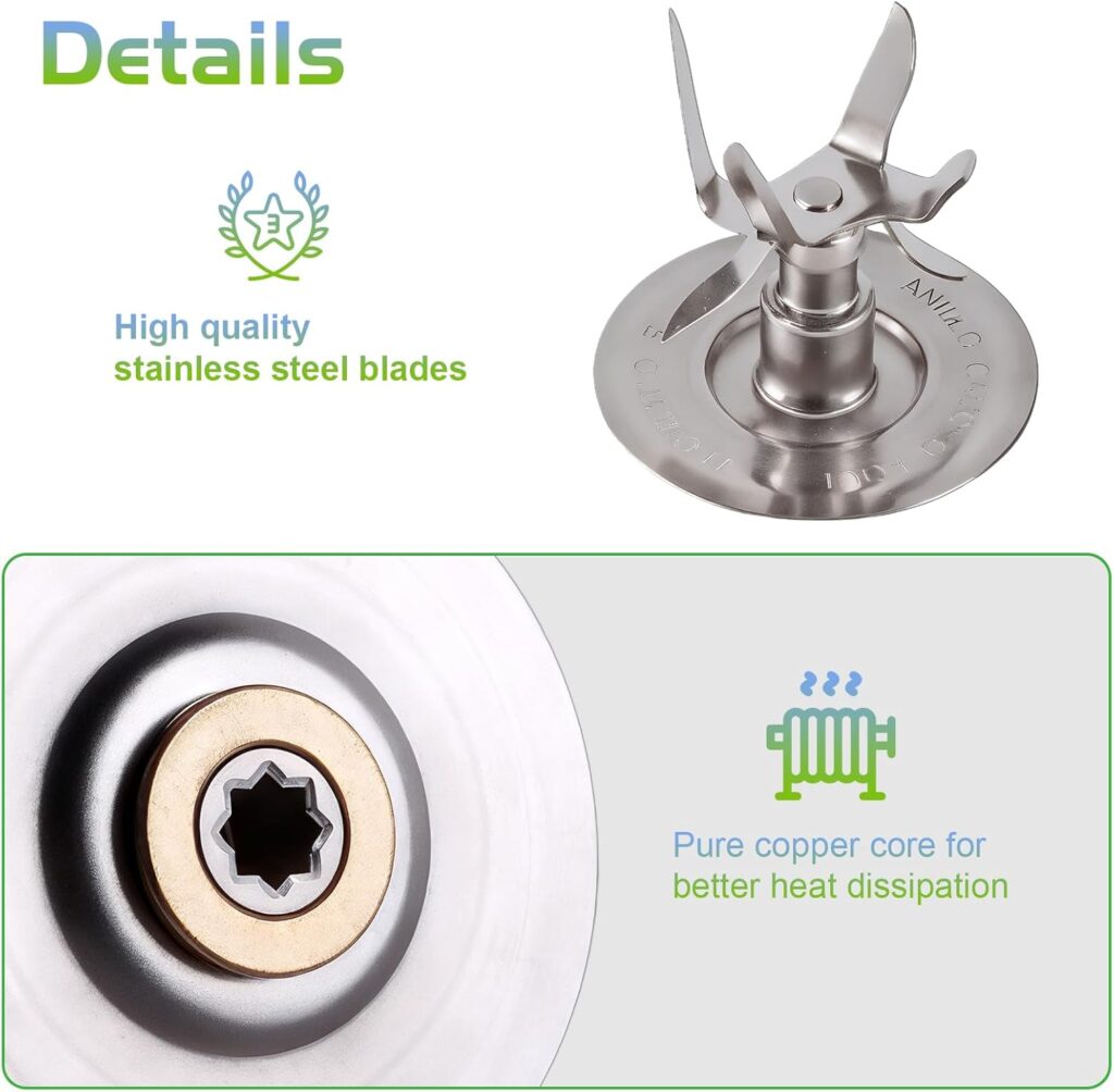 Oster Blender Replacement Parts Kit - 6-Fin Ice-Crushing Blade, Jar Base Cap, and Two Rubber O-Ring Gaskets (4-Piece Accessory Refresh Set) Oster Blender Replacement Parts Kit - 6-Fin Ice-Crushing Blade, Jar Base Cap, and Two Rubber O-Ring Gaskets (4-Piece Accessory Refresh Set)