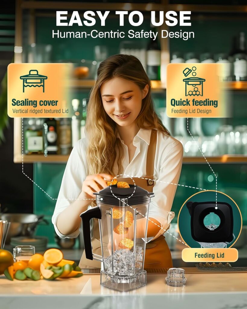 WantJoin Blender Cup ONLY for WantJoin 200D Ice Blenders,Spare pitcher for Mechanical blender and Digital display blender (Plastic)