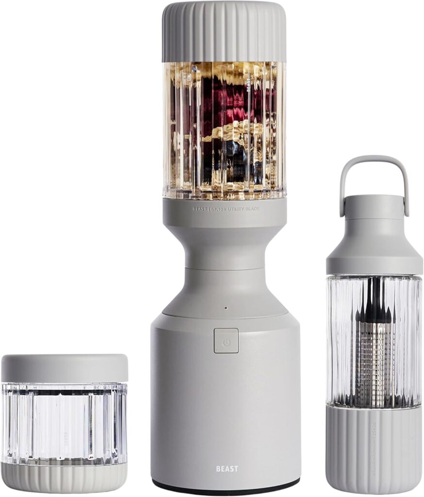 Beast Blender + Hydration System | Blend Smoothies and Shakes, Infuse Water, Premium Kitchen Countertop Design, 1000W (Pebble Grey) Beast Blender + Hydration System | Blend Smoothies and Shakes, Infuse Water, Premium Kitchen Countertop Design, 1000W (Pebble Grey)
