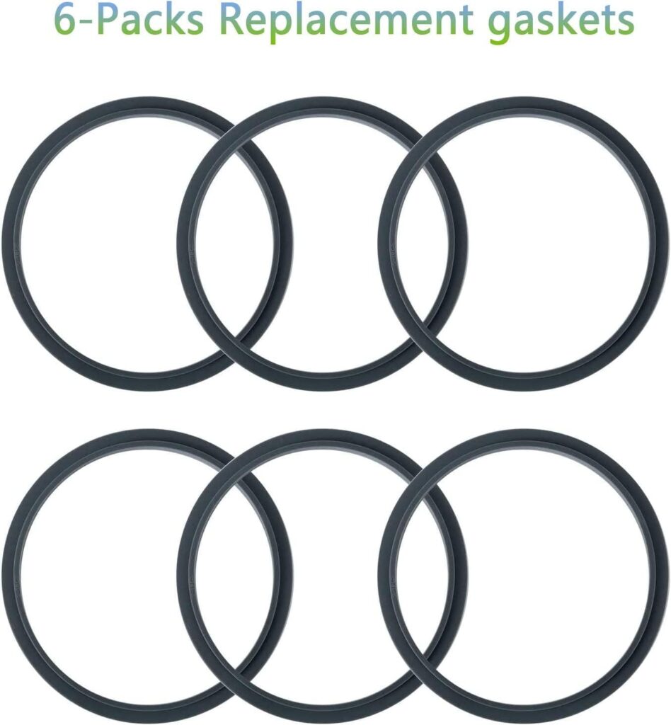 Pack of 6 Replacement Parts Gaskets with Lip Compatible with 900w NutriBullet Extractor Blender