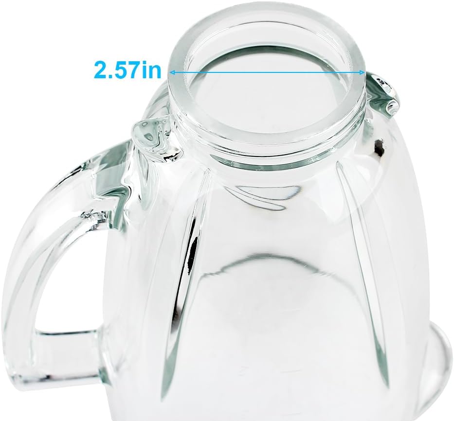 Replacement parts 6-Cup Glass Jar With Lid, Compatible with Oster Blenders