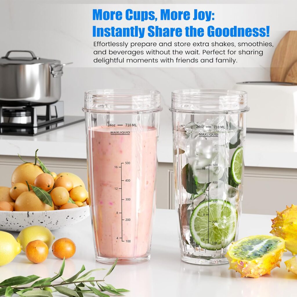 11-in-1 Blender Accessories, Blender Replacement Parts Compatible with Nutri Ninja, 24oz Blender Cups and Blade Assembly with Cross Flat Blades for Crushing Grinding 11-in-1 Blender Accessories, Blender Replacement Parts Compatible with Nutri Ninja, 24oz Blender Cups and Blade Assembly with Cross Flat Blades for Crushing Grinding