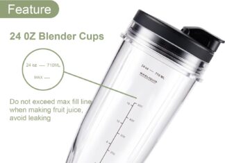 5-piece Ninja Blender Replacement Parts 24oz Cups review