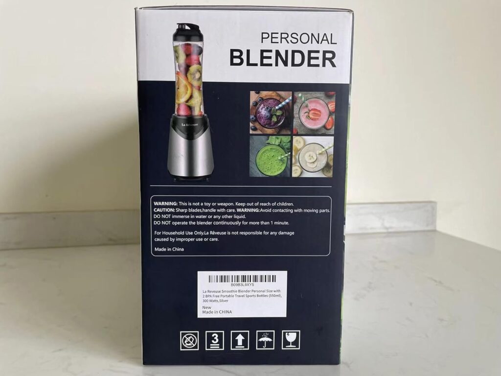 La Reveuse Smoothie Blender Personal Size 300 Watts with 2 Pieces 18 oz BPA-free Travel Sports Bottles,Purple La Reveuse Smoothie Blender Personal Size 300 Watts with 2 Pieces 18 oz BPA-free Travel Sports Bottles,Purple