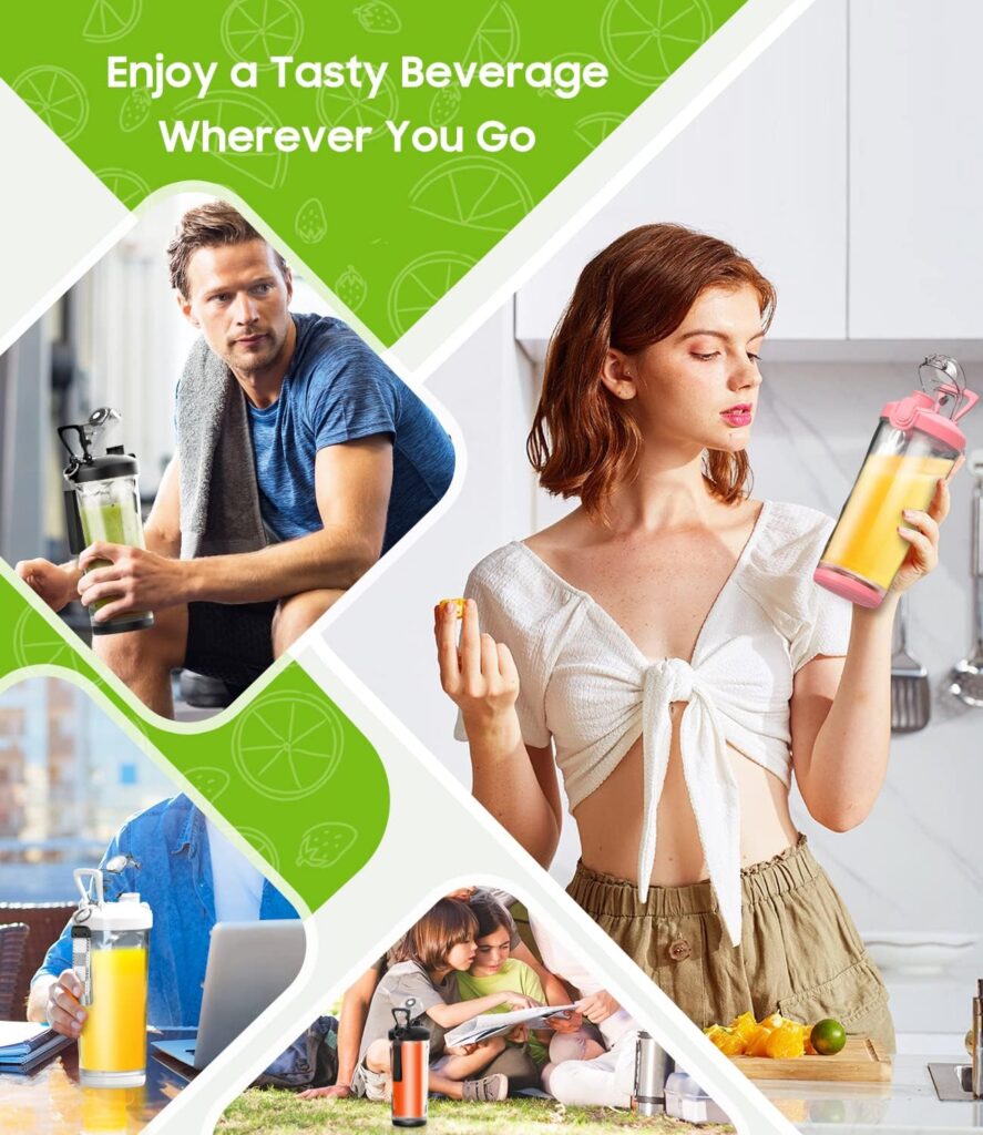 MoKo Portable Blender, 270 Watt Personal Blender for Shakes and Smoothies,21OZ Personal Blender USB Rechargeable with 6 Blades, BRA Free, Smoothie Blender for Kitchen Sports Travel and Outdoors,Black MoKo Portable Blender, 270 Watt Personal Blender for Shakes and Smoothies,21OZ Personal Blender USB Rechargeable with 6 Blades, BRA Free, Smoothie Blender for Kitchen Sports Travel and Outdoors,Black