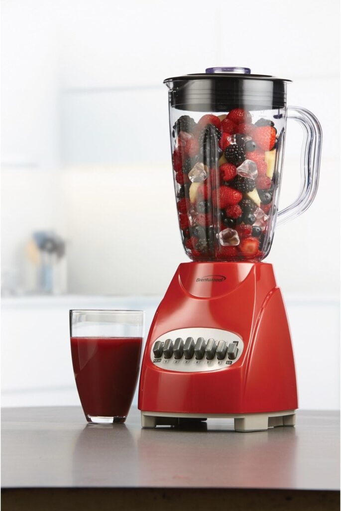 Brentwood JB-220R 12-Speed + Pulse Blender, Red Brentwood JB-220R 12-Speed + Pulse Blender, Red