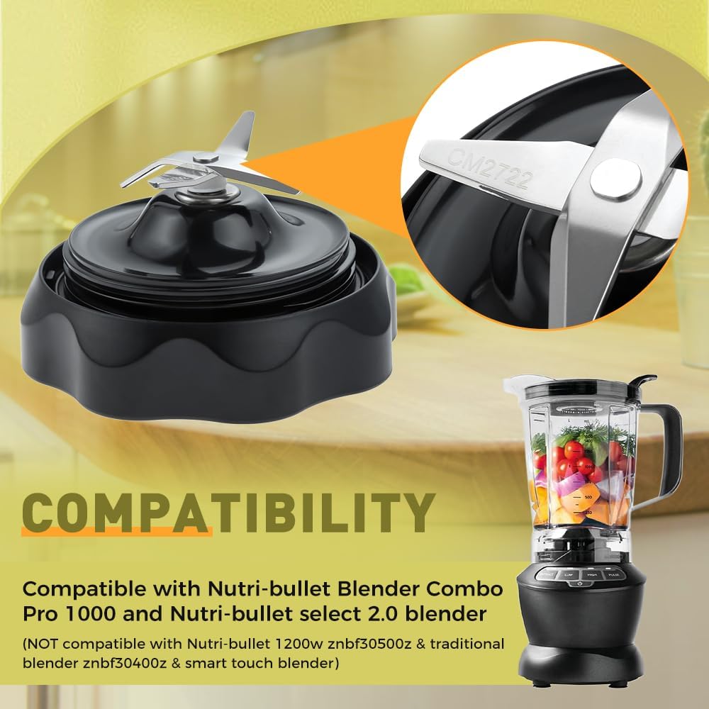 Yetaha Blender Extractor Cross Blade Compatible with NutriBullet Blender Combo 1200 watt Pro 1000 and NutriBullet Select 2.0, NutriBullet Blender Parts Easily Twist Blade Yetaha Blender Extractor Cross Blade Compatible with NutriBullet Blender Combo 1200 watt Pro 1000 and NutriBullet Select 2.0, NutriBullet Blender Parts Easily Twist Blade