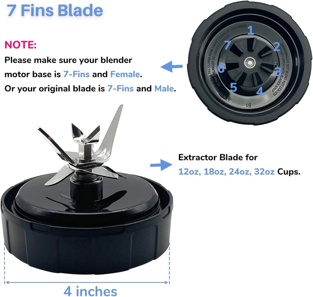 Blender 7 Fins Blade Base Extractor 703KKU100 Replacement Parts Compatible with Ninja Foodi Power SS100 SS101, SS150 Twist, SS151 Twisti, SS300 SS350 SS351 SS400 SS401 CO101B CO150B CO351B CO401B Blender 7 Fins Blade Base Extractor 703KKU100 Replacement Parts Compatible with Ninja Foodi Power SS100 SS101, SS150 Twist, SS151 Twisti, SS300 SS350 SS351 SS400 SS401 CO101B CO150B CO351B CO401B