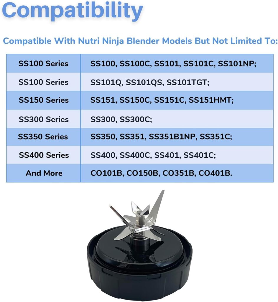 Blender 7 Fins Blade Base Extractor 703KKU100 Replacement Parts Compatible with Ninja Foodi Power SS100 SS101, SS150 Twist, SS151 Twisti, SS300 SS350 SS351 SS400 SS401 CO101B CO150B CO351B CO401B Blender 7 Fins Blade Base Extractor 703KKU100 Replacement Parts Compatible with Ninja Foodi Power SS100 SS101, SS150 Twist, SS151 Twisti, SS300 SS350 SS351 SS400 SS401 CO101B CO150B CO351B CO401B