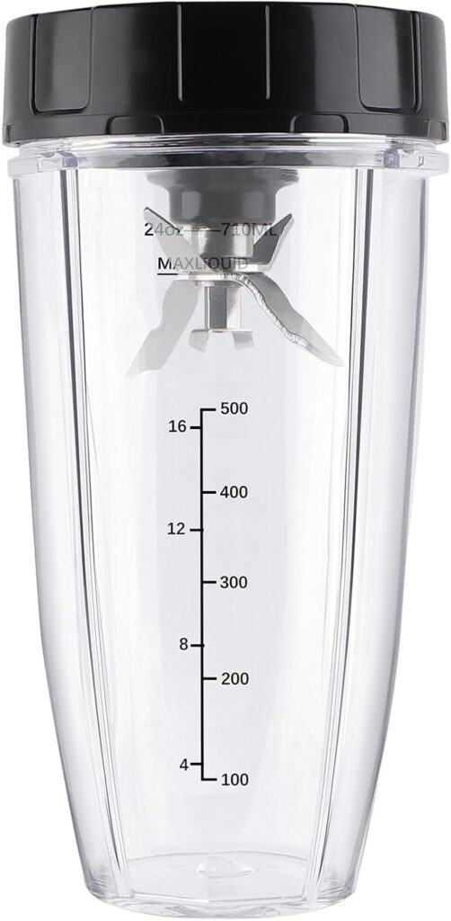 Blender Replacement Parts for Ninja, 24oz Cup with Extractor Blade, for Nutri Ninja Auto iQ BN801 BL480 BL640 BL642 NN100 BL2012 (2 Pack) Blender Replacement Parts for Ninja, 24oz Cup with Extractor Blade, for Nutri Ninja Auto iQ BN801 BL480 BL640 BL642 NN100 BL2012 (2 Pack)