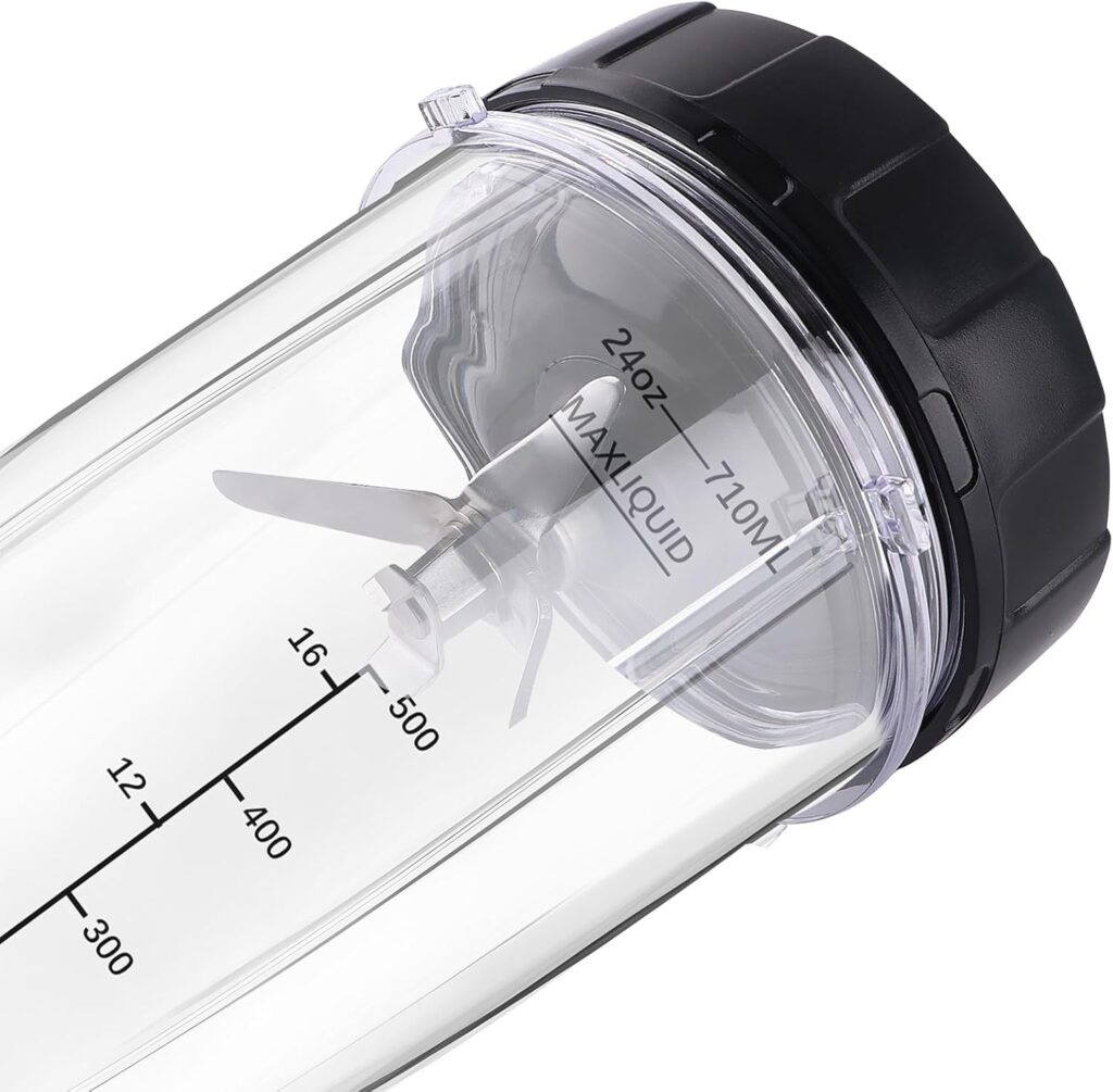 Blender Replacement Parts for Ninja, 24oz Cup with Extractor Blade, for Nutri Ninja Auto iQ BN801 BL480 BL640 BL642 NN100 BL2012 (2 Pack) Blender Replacement Parts for Ninja, 24oz Cup with Extractor Blade, for Nutri Ninja Auto iQ BN801 BL480 BL640 BL642 NN100 BL2012 (2 Pack)