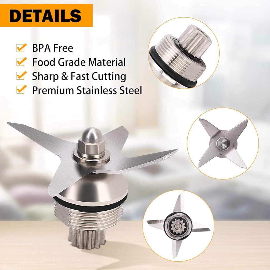 Blender Wet Blade Assembly with Wrench Drive Socket Removal Tool Kit Vitamix Accessories Cup Replacement Part Compatible with Vitamix 5200 Series Blender 64oz 32oz Mixer Containers Repair Kitchen Blender Wet Blade Assembly with Wrench Drive Socket Removal Tool Kit Vitamix Accessories Cup Replacement Part Compatible with Vitamix 5200 Series Blender 64oz 32oz Mixer Containers Repair Kitchen