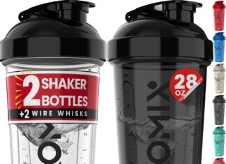 VELOMIX 2 Pack 28oz Protein Shaker Bottles review
