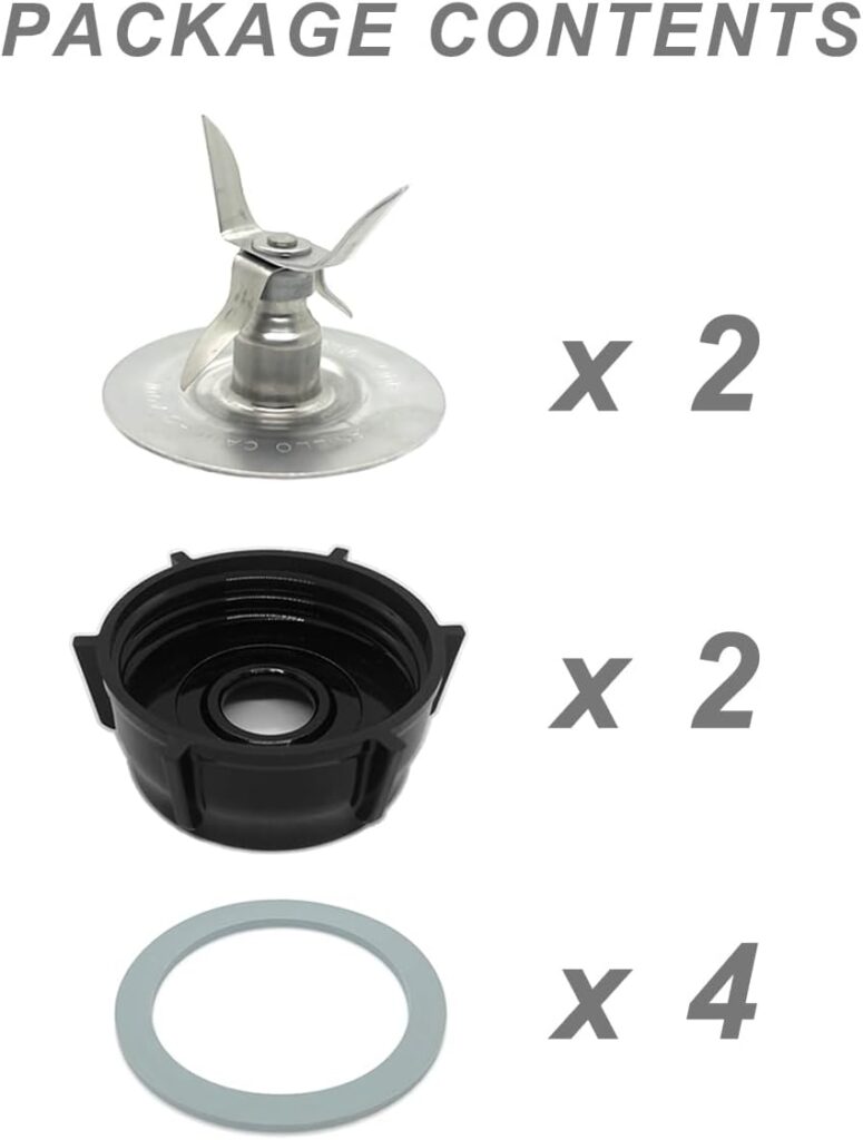 2 Pack of Blender Replacement Parts Blender Ice Crusher Blade with 2 Jar Base Cap and 4 Rubber O Ring Sealing Ring Gasket for Oster Osterizer Blender Blade Parts 2 Pack of Blender Replacement Parts Blender Ice Crusher Blade with 2 Jar Base Cap and 4 Rubber O Ring Sealing Ring Gasket for Oster Osterizer Blender Blade Parts