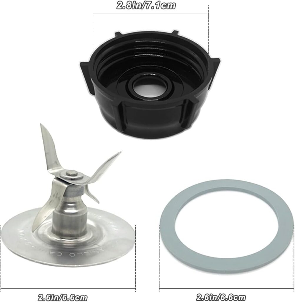 2 Pack of Blender Replacement Parts Blender Ice Crusher Blade with 2 Jar Base Cap and 4 Rubber O Ring Sealing Ring Gasket for Oster Osterizer Blender Blade Parts 2 Pack of Blender Replacement Parts Blender Ice Crusher Blade with 2 Jar Base Cap and 4 Rubber O Ring Sealing Ring Gasket for Oster Osterizer Blender Blade Parts