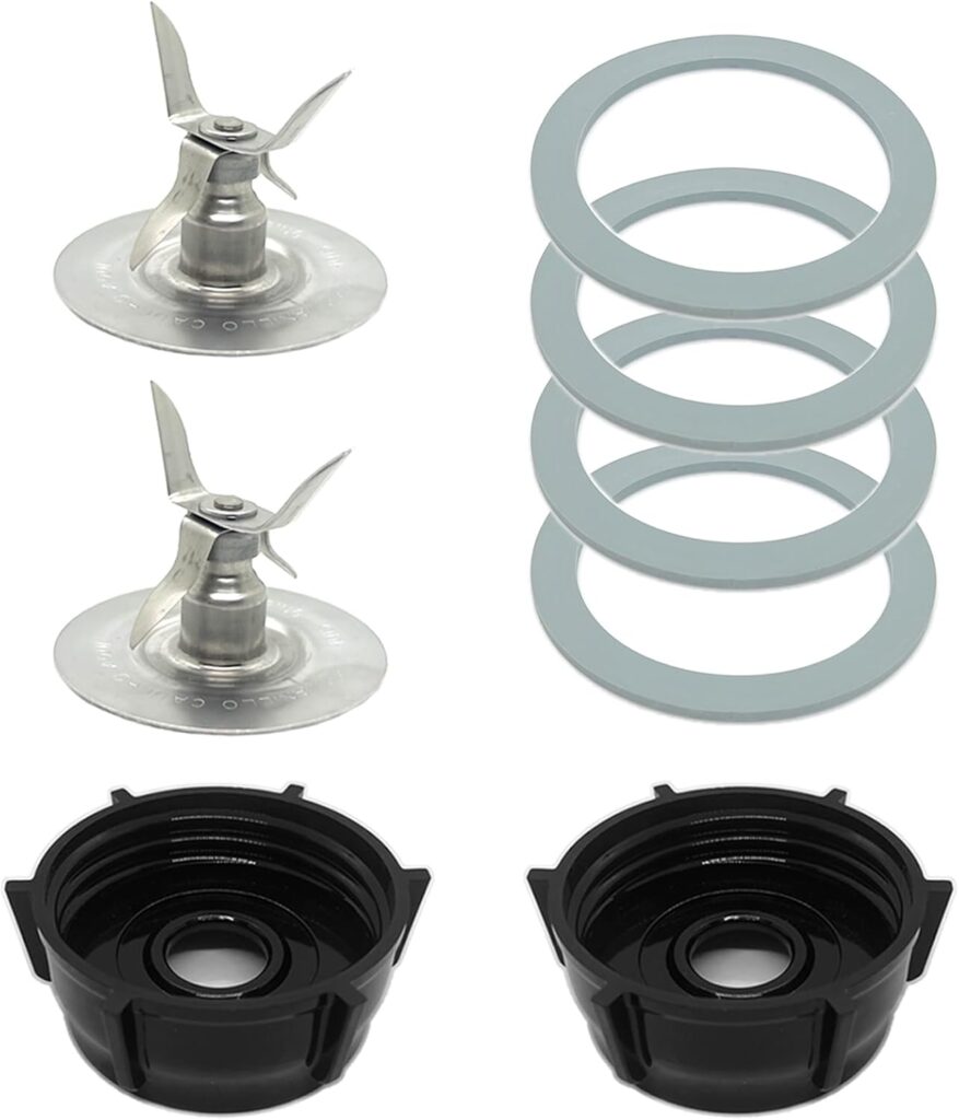 2 Pack of Blender Replacement Parts Blender Ice Crusher Blade with 2 Jar Base Cap and 4 Rubber O Ring Sealing Ring Gasket for Oster Osterizer Blender Blade Parts 2 Pack of Blender Replacement Parts Blender Ice Crusher Blade with 2 Jar Base Cap and 4 Rubber O Ring Sealing Ring Gasket for Oster Osterizer Blender Blade Parts