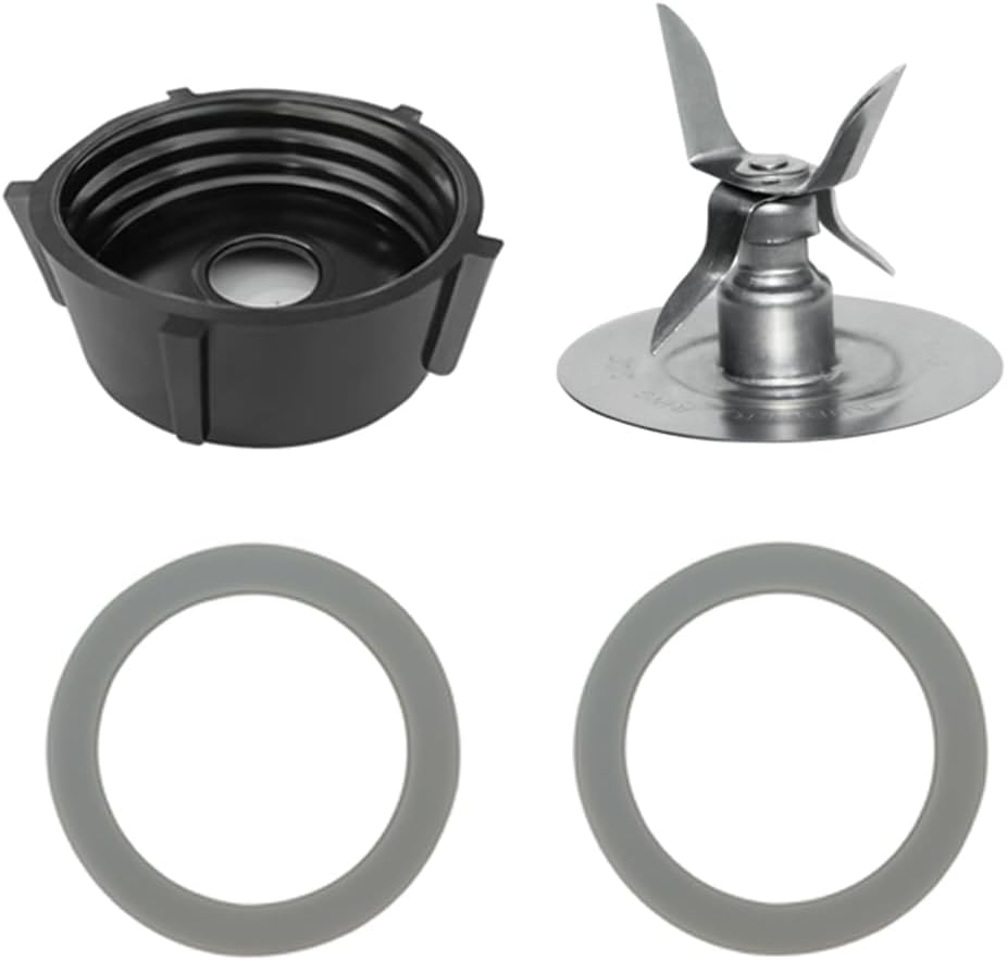 Blender Ice Blade with Jar Base Cap and 2 O-Ring Gasket Compatible with Oster Osterizer Blender, Osterizer Blender and Oster Blender Replacement Parts Blender Ice Blade with Jar Base Cap and 2 O-Ring Gasket Compatible with Oster Osterizer Blender, Osterizer Blender and Oster Blender Replacement Parts