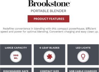 Brookstone 500mL Compact Portable Blender review