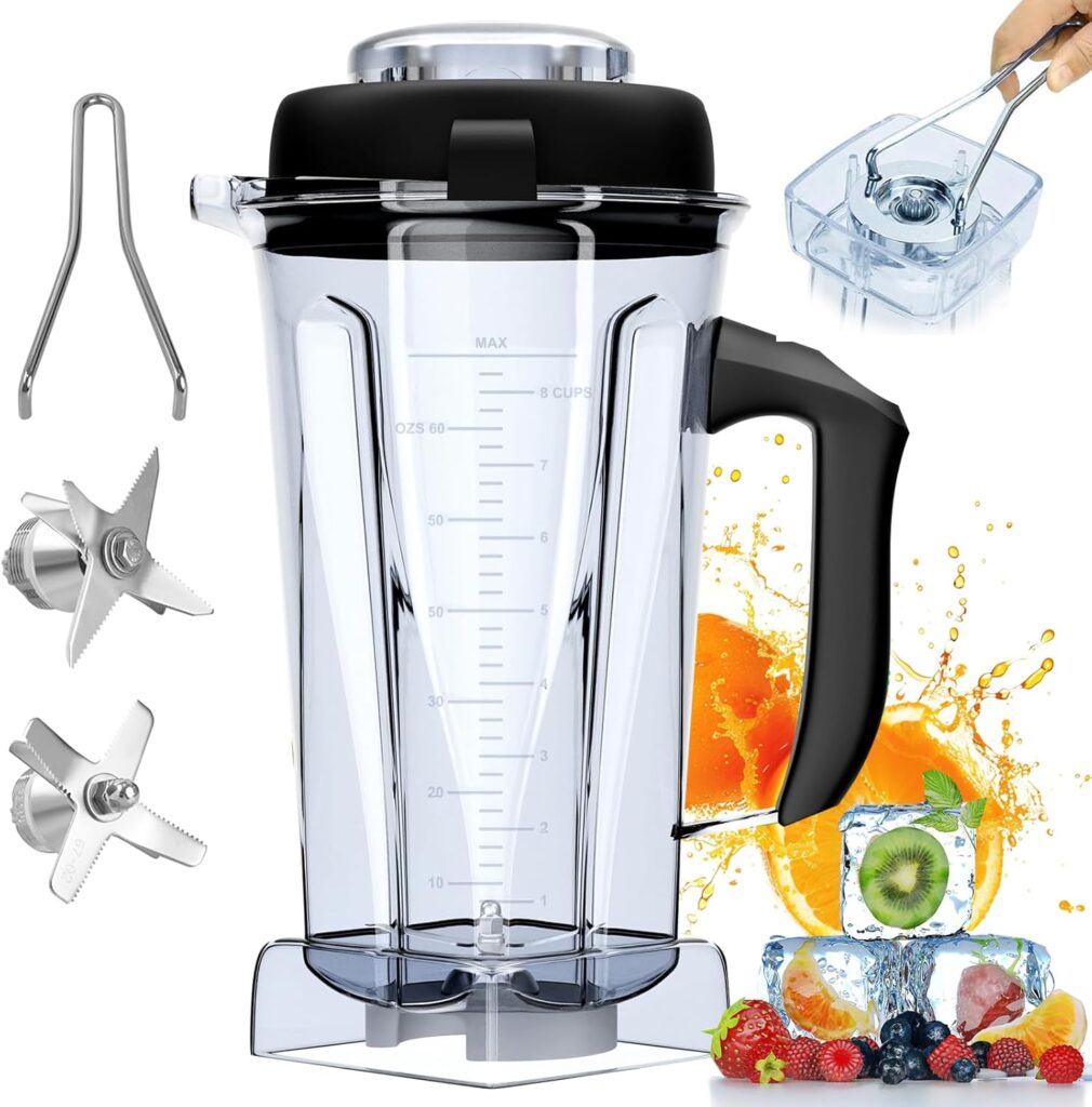 Leepenk 64OZ 5200 Blender Pitcher Fit for Classic C-Series Blender Replace 5200 6300 5000 5500 4200 4500 750 60865 62827 Blender Cup Replacement Accessories Fit with Blender Blade Assembly Leepenk 64OZ 5200 Blender Pitcher Fit for Classic C-Series Blender Replace 5200 6300 5000 5500 4200 4500 750 60865 62827 Blender Cup Replacement Accessories Fit with Blender Blade Assembly