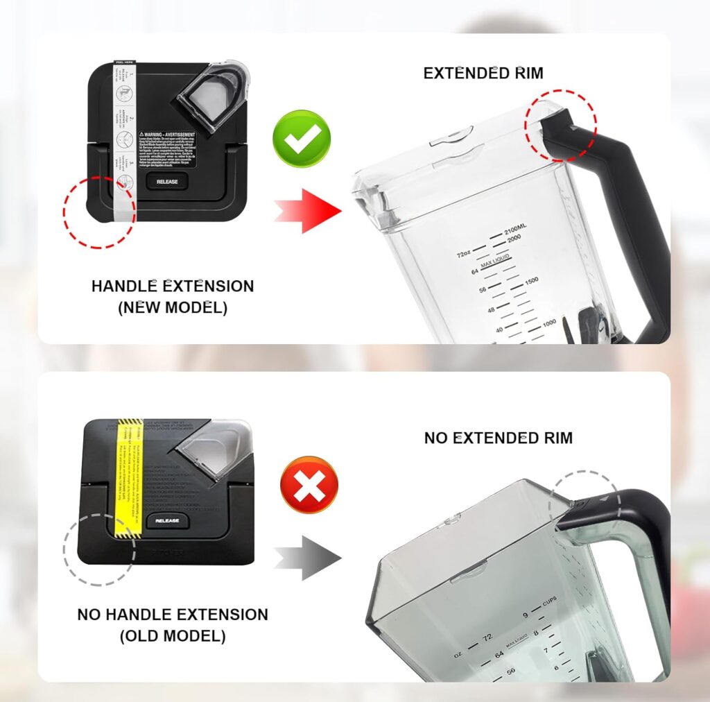 Replacement Locking Lid for Ninja Blender, 72 OZ Pitcher Blender Replacement Parts Top Cover Compatible with BL610 BN750 BN751 BN801 BL710 CO650B DB751A, Only For NEW Model Pitchers with Extended Rims Replacement Locking Lid for Ninja Blender, 72 OZ Pitcher Blender Replacement Parts Top Cover Compatible with BL610 BN750 BN751 BN801 BL710 CO650B DB751A, Only For NEW Model Pitchers with Extended Rims