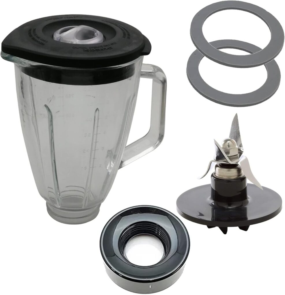 Replacment 6 Cup 48 OZ round Glass Blender PitcherContainer Replaces jar with blade for cuisinart blender (6-Cup Glass Jar set) Replacment 6 Cup 48 OZ round Glass Blender PitcherContainer Replaces jar with blade for cuisinart blender (6-Cup Glass Jar set)