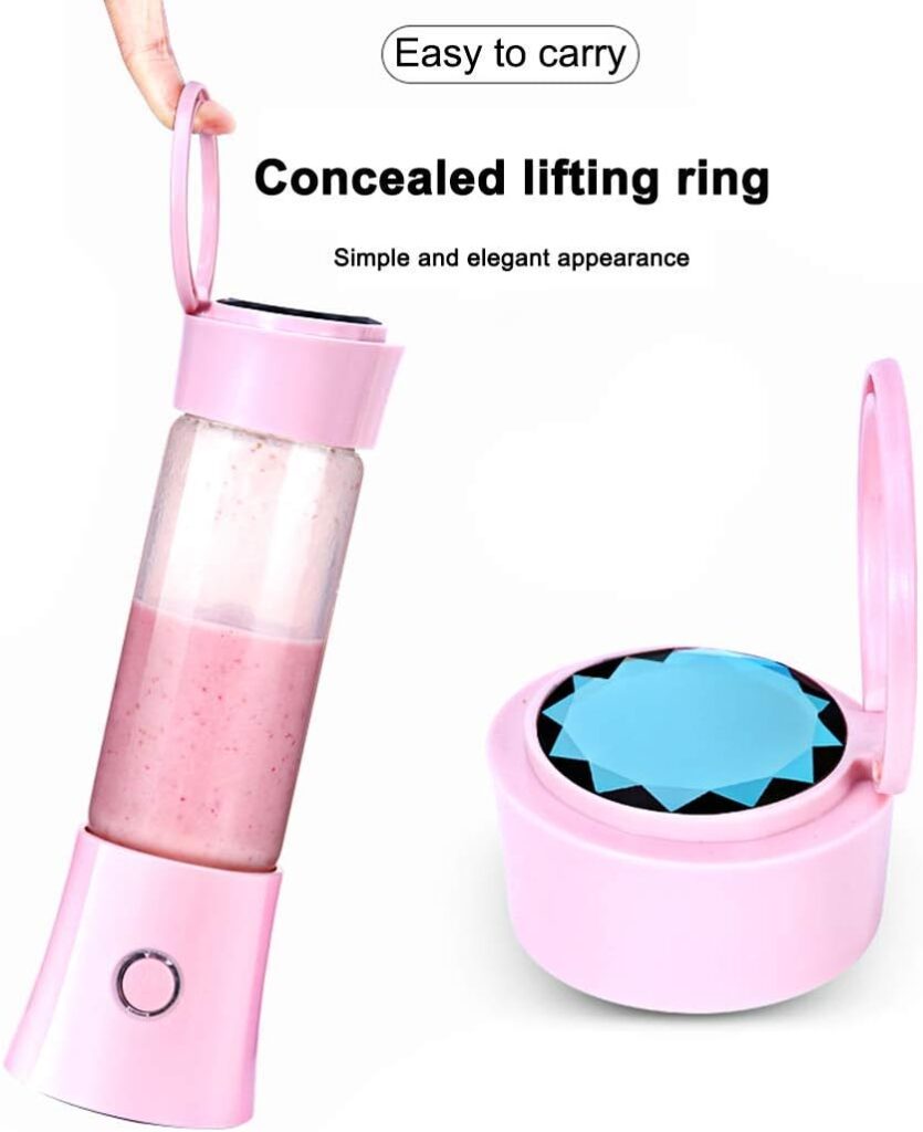 Toycol Portable Blender, Mini Personal Size Blenders for Smoothies and Shakes,Travel Juicer Cup Smoothie Maker with Updated 6 Blades USB Rechargeable Fruit Mixer with 4000mAh Battery16Oz Pink Toycol Portable Blender, Mini Personal Size Blenders for Smoothies and Shakes,Travel Juicer Cup Smoothie Maker with Updated 6 Blades USB Rechargeable Fruit Mixer with 4000mAh Battery16Oz Pink