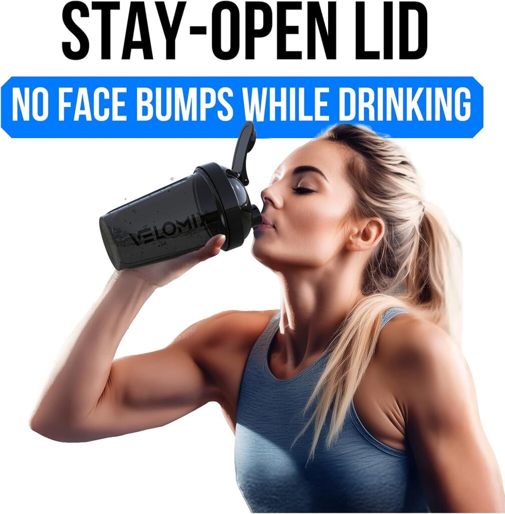 VELOMIX -6 PACK- 20 oz Protein Shaker Bottle for Protein Mixes - 6x Wire Whisk | Leak Proof Shaker Cups for Protein Shakes| Stackable Protein Shaker Bottle Pack | Dishwasher Safe (ALL IN BLACK) VELOMIX -6 PACK- 20 oz Protein Shaker Bottle for Protein Mixes - 6x Wire Whisk | Leak Proof Shaker Cups for Protein Shakes| Stackable Protein Shaker Bottle Pack | Dishwasher Safe (ALL IN BLACK)