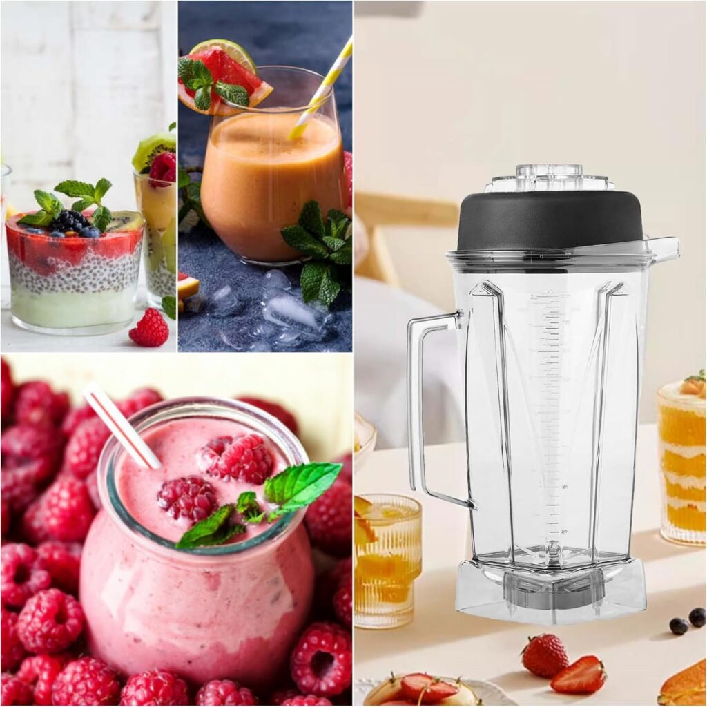 64 OZ Blender Pitcher For Vitamix Blender Container Cup Replacement Pitcher With Blade and Lid Parts Accessories Compatible With Vitamix C-series 64 OZ Blender Pitcher For Vitamix Blender Container Cup Replacement Pitcher With Blade and Lid Parts Accessories Compatible With Vitamix C-series