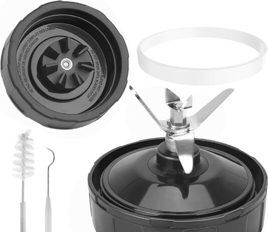 7 Fins Blender Blade Compatible with Ninja BN401 BN751 BN801 BL480-30, Ninja Blender Replacement Parts for Auto iQ BL682-30 BL642-30 BL687CO-30 BL482-30 Extractor Blade Assembly