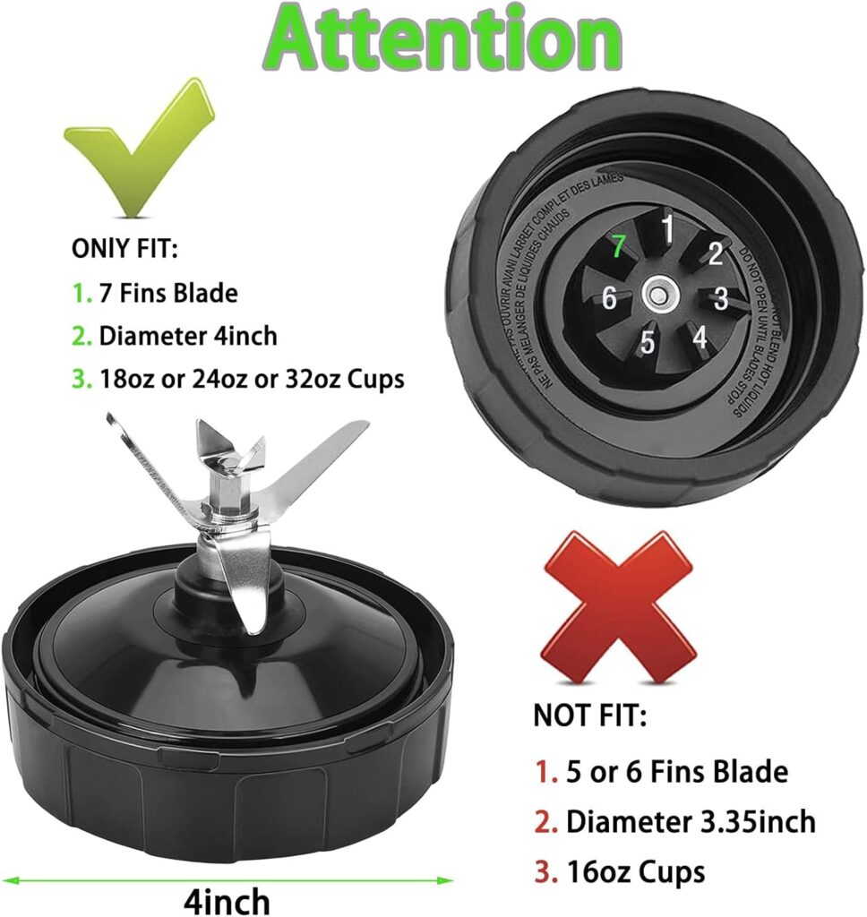 7 Fins Blender Blade Compatible with Ninja BN401 BN751 BN801 BL480-30, Ninja Blender Replacement Parts for Auto iQ BL682-30 BL642-30 BL687CO-30 BL482-30 Extractor Blade Assembly 7 Fins Blender Blade Compatible with Ninja BN401 BN751 BN801 BL480-30, Ninja Blender Replacement Parts for Auto iQ BL682-30 BL642-30 BL687CO-30 BL482-30 Extractor Blade Assembly
