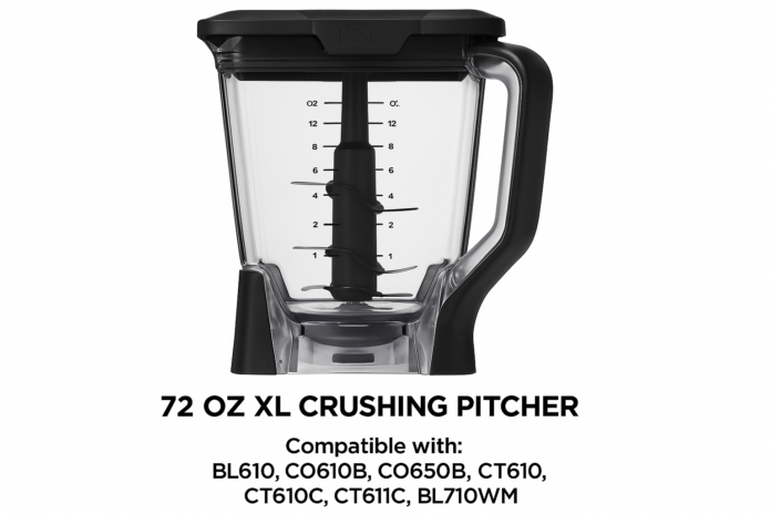 bl610-replacement-pitcher-fit-for-ninja-blender-replace-new-model-bl610-co610b-co650b-ct610-ct610c-ct611c-bl710wm-72-oz-xl-crushing-pitcher-for-ninja-professional-blender-1000w-jar-1yr-warranty
