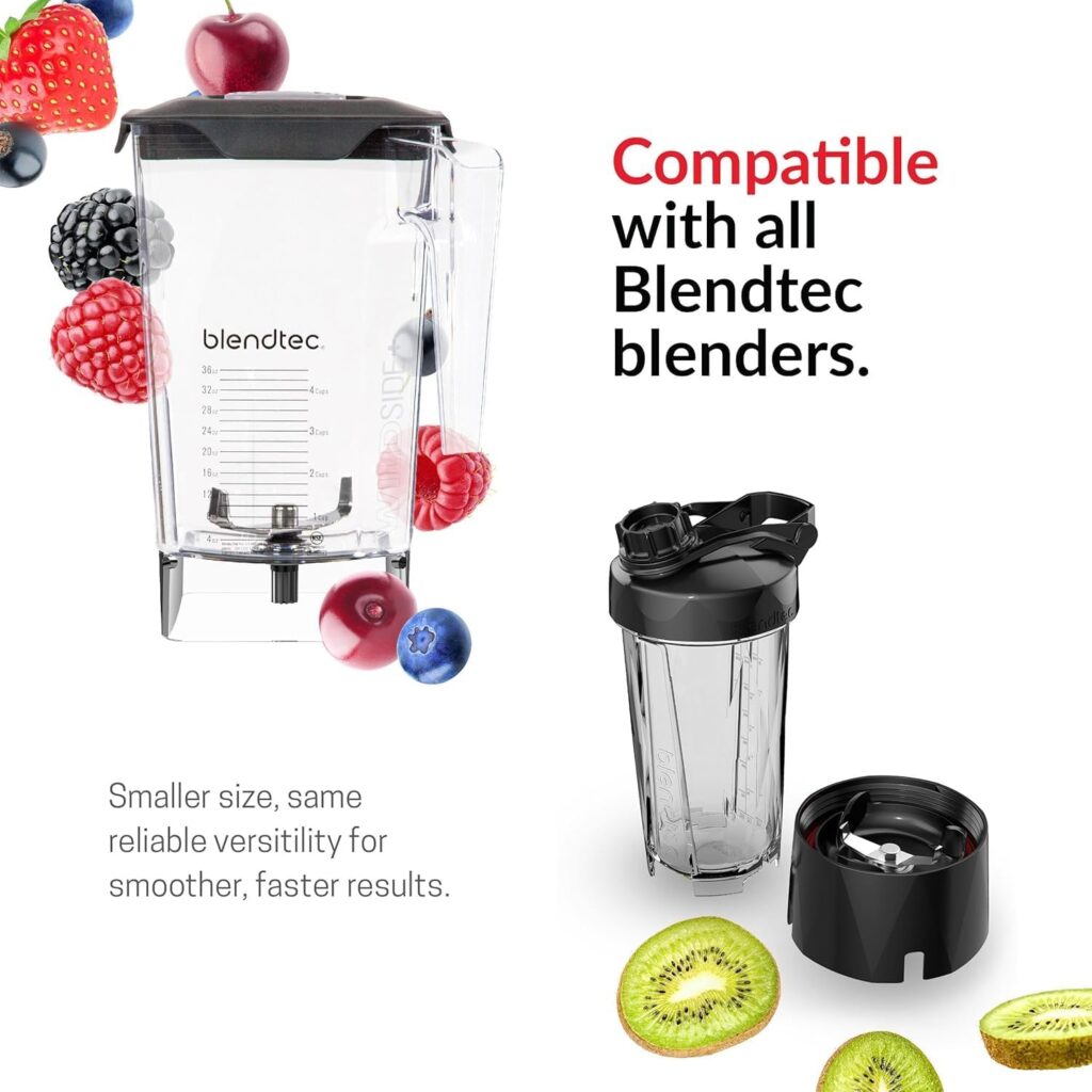 Blendtec oz WildSide+ Jar - Replacement Kitchen Blender Jar - Compatible with All Blendtec Blenders - oz Blending Capacity - Clear Blendtec oz WildSide+ Jar - Replacement Kitchen Blender Jar - Compatible with All Blendtec Blenders - oz Blending Capacity - Clear