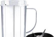 Magic Bullet Blender Cups,Tall 22oz Cup with Handle Cross Blade Replacement Part Compatible with Magic Bullet Blender Juicer Mixer Accessories 250W MB1001