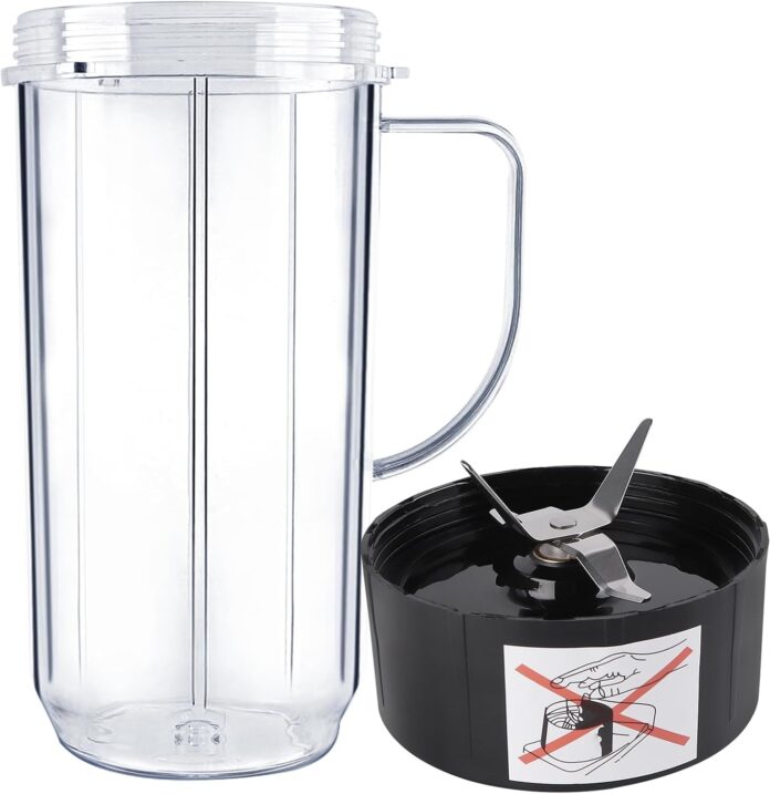 magic-bullet-blender-cupstall-22oz-cup-with-handle-cross-blade-replacement-part-compatible-with-magic-bullet-blender-jui