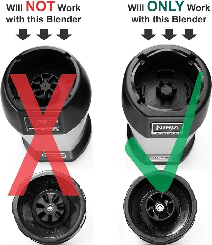 Ninja Blender Replacement Parts - Bottom Blade Fins for Nutri Ninja Auto iQ BL480 BL480D BL482 BL456 Blenders (Female Fins Only) (1 Pack) Ninja Blender Replacement Parts - Bottom Blade Fins for Nutri Ninja Auto iQ BL480 BL480D BL482 BL456 Blenders (Female Fins Only) (1 Pack)