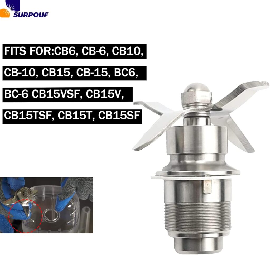 502977 Compatible With Waring CB6 CB10 CB15 Blade Cutting Blender Assembly 502977 Compatible With Waring CB6 CB10 CB15 Blade Cutting Blender Assembly