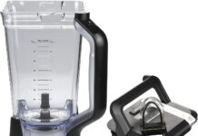 72oz Blender Replacement Parts For Ninja Blender BL610, ONLY Fits 6-Fin Base New Model, Blenders Replacement Pitcher with Locking Lid For Ninja BL710WM CO610B CO650B CT610C, NOT For 4-Fin Base