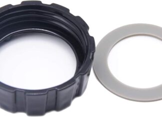Black Blender Base Bottom Screw Cap 1Pc and Blender Gasket Rubber Gasket Seal (1Pc), Replacement for Beach Blenders
