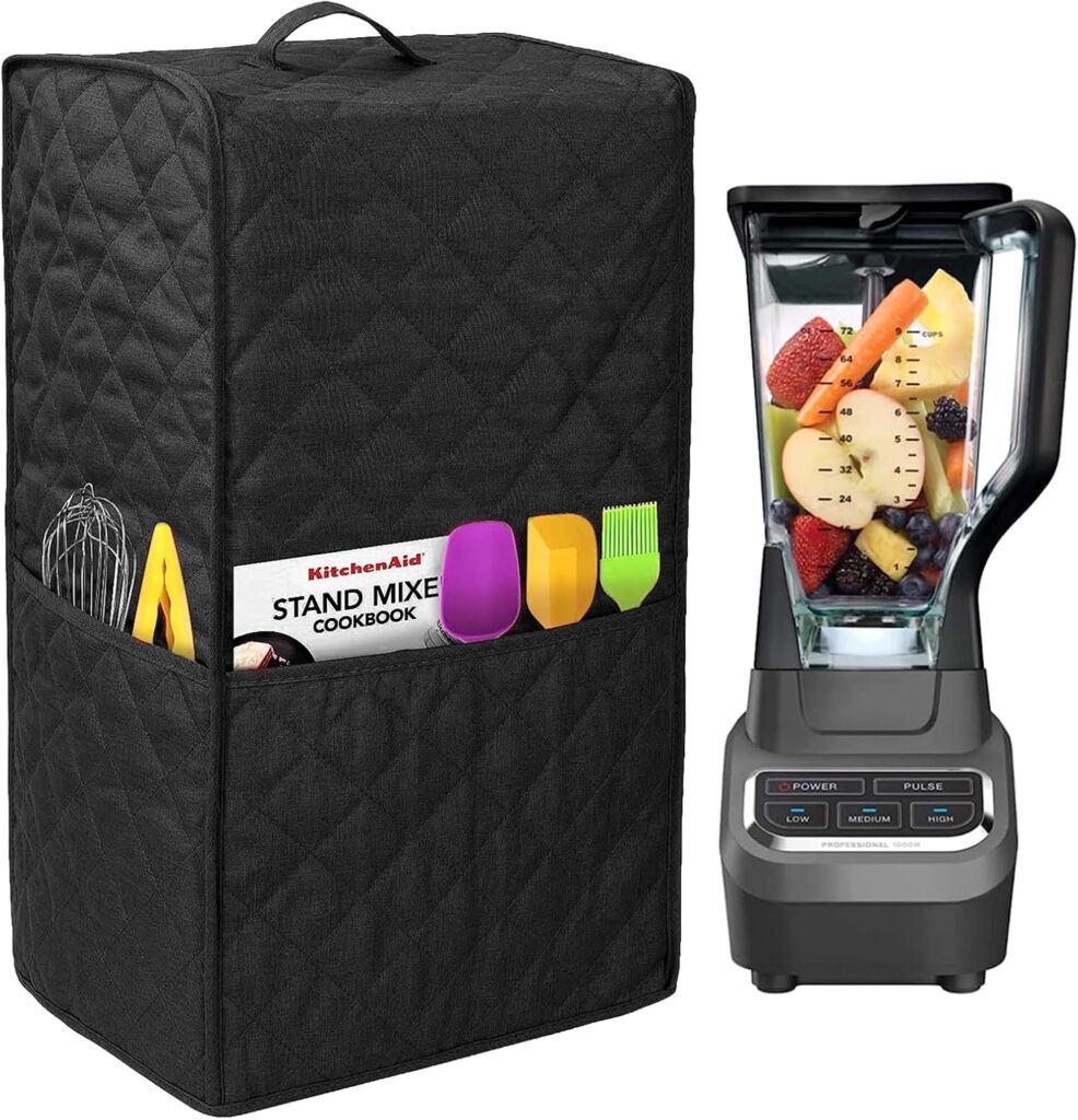 Blender Dust Cover, Kitchen Blender Cover with Accessory Pocket and Handle, Stand Mixer or Coffee Maker Appliance Cover For Kitchen, Anti Fingerprint Dust Proof Stain Resistant(size:black) Blender Dust Cover, Kitchen Blender Cover with Accessory Pocket and Handle, Stand Mixer or Coffee Maker Appliance Cover For Kitchen, Anti Fingerprint Dust Proof Stain Resistant(size:black)