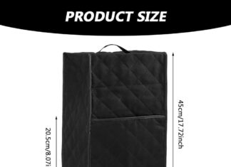 Blender Dust Cover, Kitchen Blender Cover with Accessory Pocket and Handle, Stand Mixer or Coffee Maker Appliance Cover For Kitchen, Anti Fingerprint Dust Proof Stain Resistant(size:black)